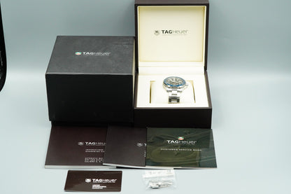 *NEAR MINT*  TAG HEUER Aquaracer WAY2110 Automatic Blue Round 41mm Mens Watch