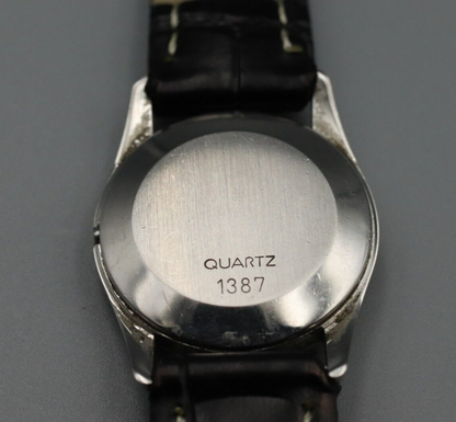 *Exc+5* Vintage OMEGA De Ville Cal.1387 Quartz White Dial Round Women Watch