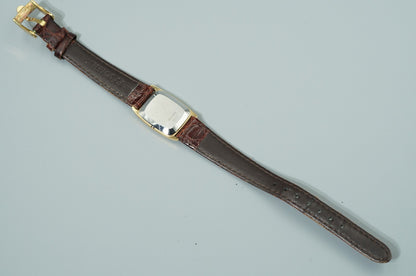 *NEAR MINT* OMEGA De Ville Cal.1387 Qz White Dial Rectangle 19mm Women Watch