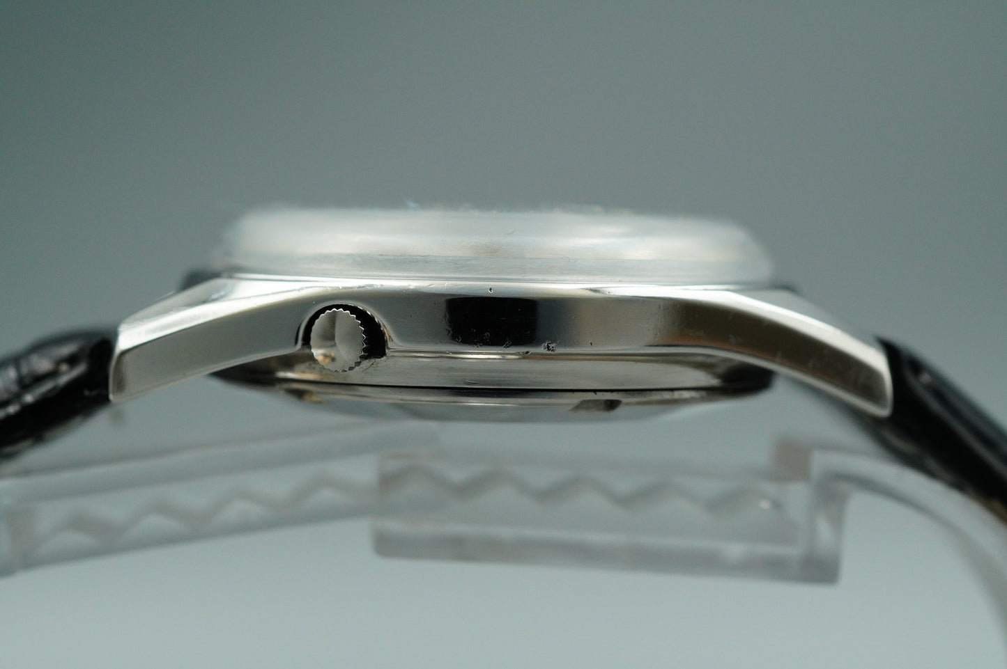 N MINT+++ Vintage 1960s SEIKO SEIKO MATIC Automatic Silver Round 37mm Mens Watch