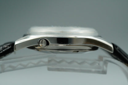 N MINT+++ Vintage 1960s SEIKO SEIKO MATIC Automatic Silver Round 37mm Mens Watch