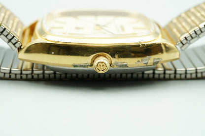 *Exc+5* Vintage 1977 SEIKO Grand Qz48 43-5100 Qz Gold Square 34mm Mens Watch