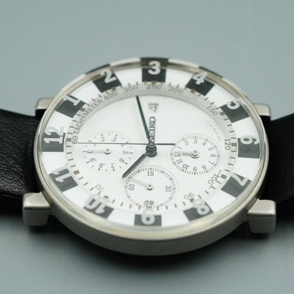 *MINT* Vintage SEIKO SPIRIT SOTTSASS 7T92-0TS0 Qz White Round 39mm Mens Watch