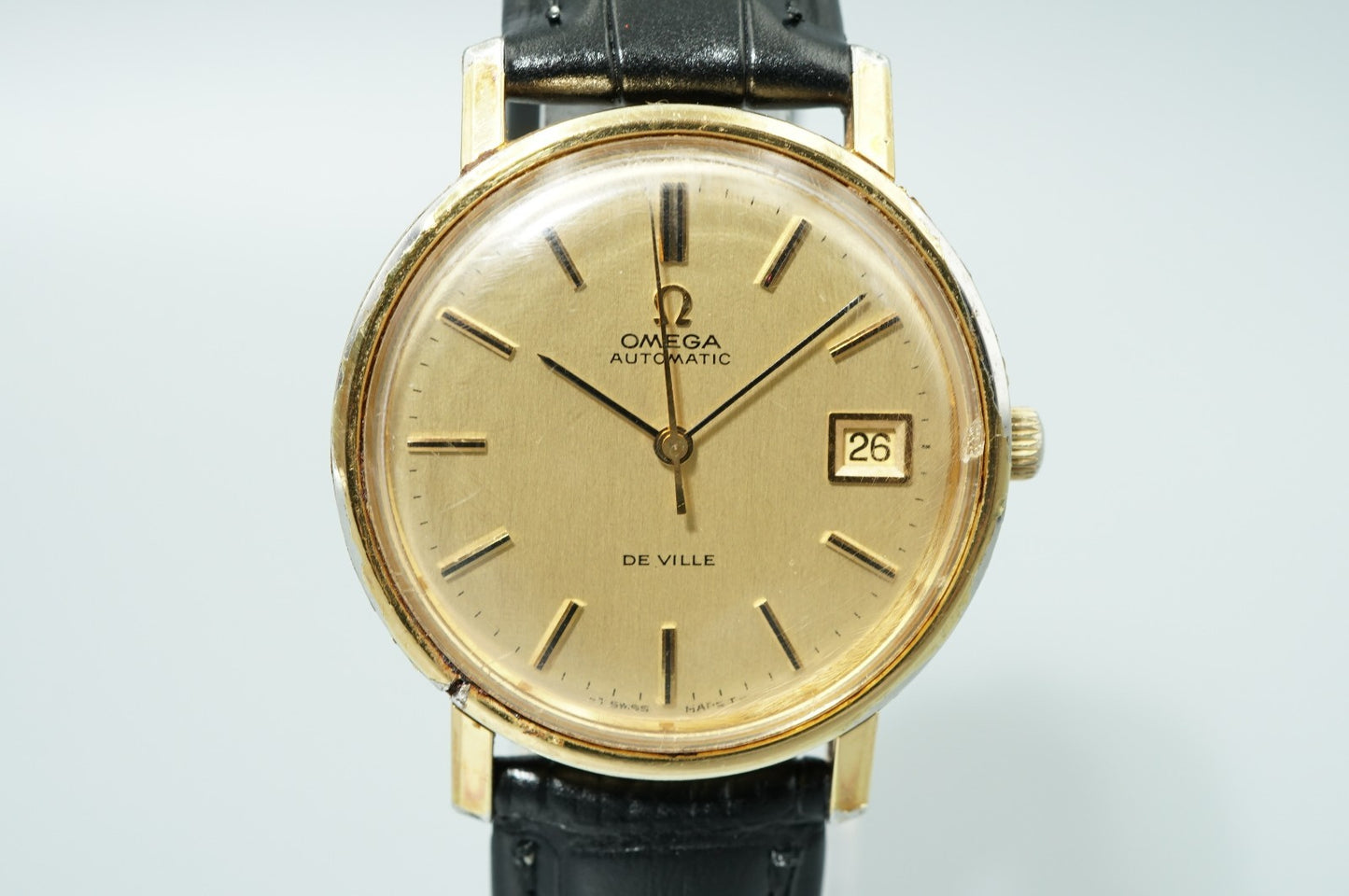 *Exc+4* Vintage 1970s OMEGA De Ville TOOL 106 Automatic Gold 35mm Mens Watch