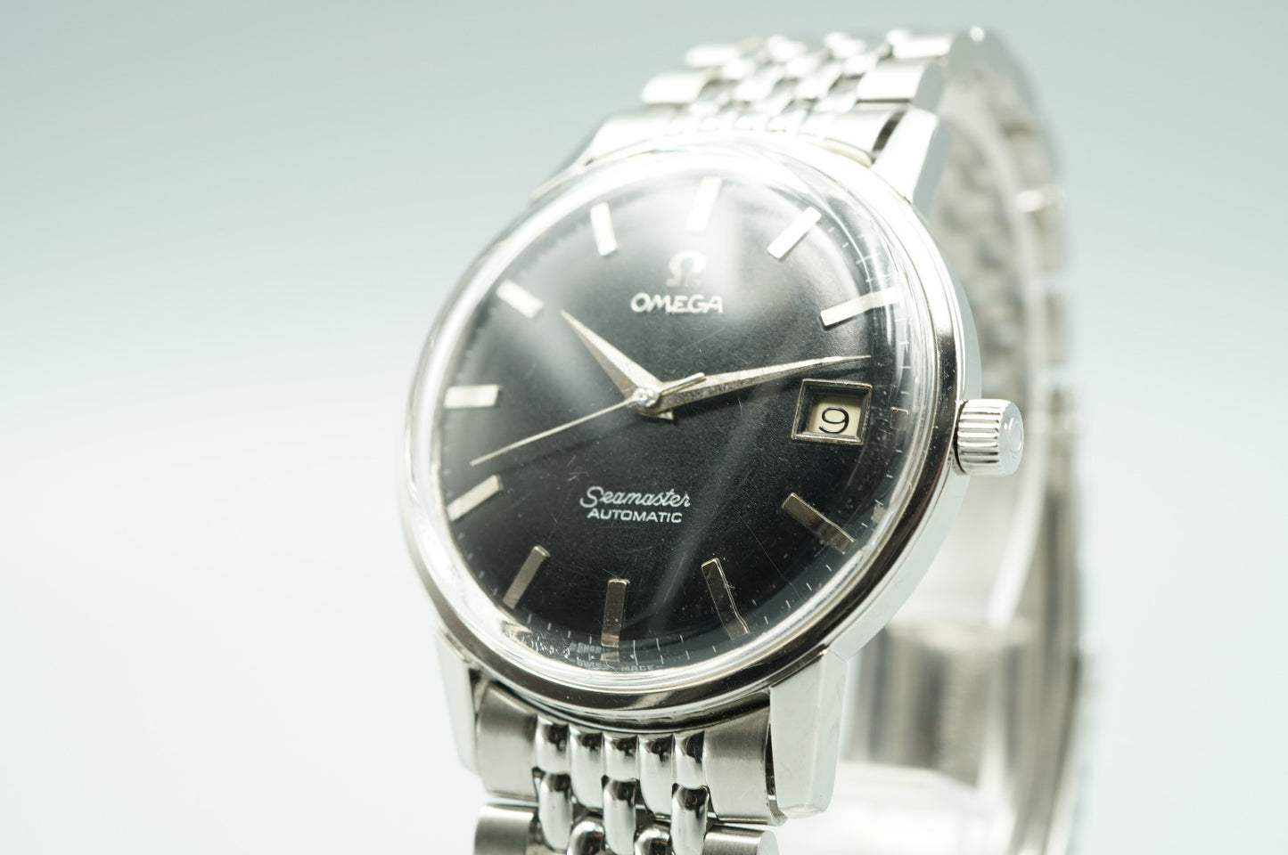 N MINT Vintage 1963 OMEGA Seamaster Cal.562 Automatic Black Dial 34mm Mens Watch