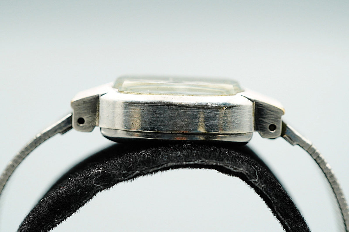 *Exc+5* Vintage 1972 SEIKO 01-3360 Hand Winding Silver Oval 16mm Women Watch
