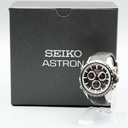 *Exc+5 in Box* SEIKO ASTRON  8X82-0AC0 Solar Black Dial Round 45 mm Mens Watch