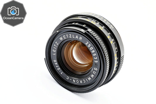 *MINT* Leica LEITZ WETZLAR summicron-C 40mm F/2 Lens M mount From JAPAN