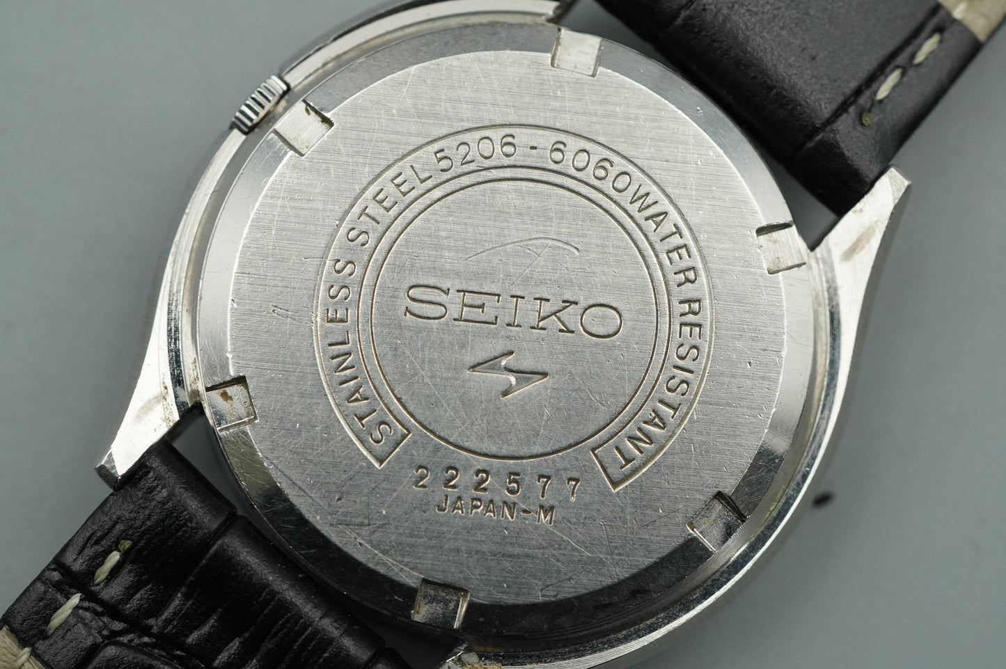 *NEAR MINT* Vintage SEIKO LORD MATIC 5206-6060 Automatic Silver 32mm Mens Watch