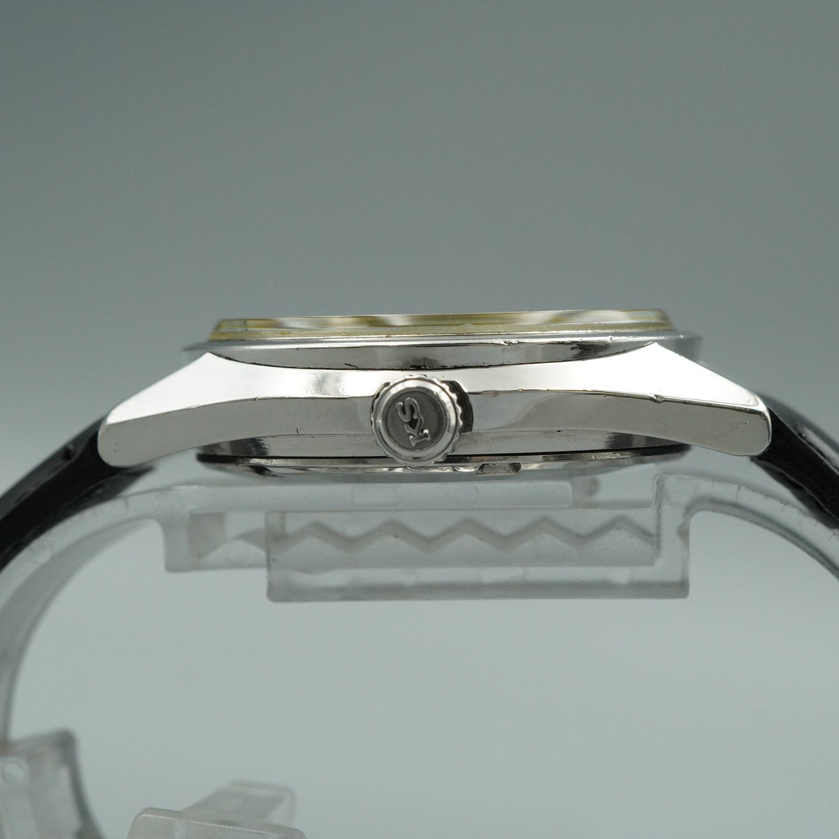 N MINT Vintage SEIKO Hi-Beat 5625-7113 Automatic Silver Round 36mm Mens Watch