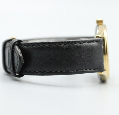 *Exc+5* Vintage OMEGA De Ville Cal.1330 Quartz Gold Dial Hexagon Mens Watch