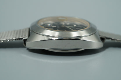 *NEAR MINT* Vintage CITIZEN Date Star GN-3-S Qz Black Round 27mm Women Watch