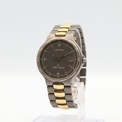 MINT Vintage1986 LONGINES Conquest Ti V.H.P. L174.4 4026 Qz Gray 36mm Mens Watch