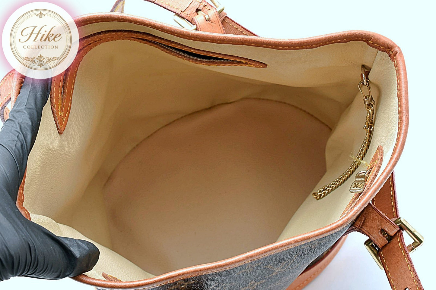 Louis Vuitton Bucket PM Monogram Brown Tote Shoulder Bag M42238 Auth *RANK AB*