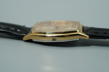 *N MINT* Vintage OMEGA De Ville Cal.1387 Quartz Gold Octagon 22mm Women Watch