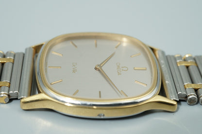 *Exc+5* Vintage 1977 OMEGA De Ville Cal.1365 Qz Silver Square 31mm Mens Watch