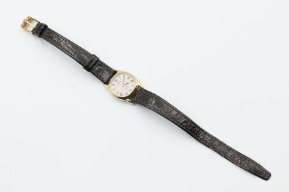 *N MINT* Vintage OMEGA De Ville Cal.1387 Qz White Dial Square 18mm Women Watch