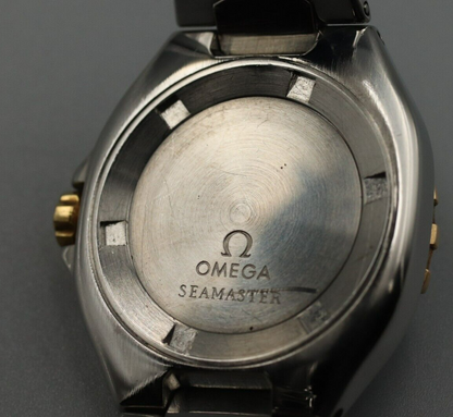 *N MINT* Vintage OMEGA Seamaster Professional 200M Quartz Gold Dial Women Watch