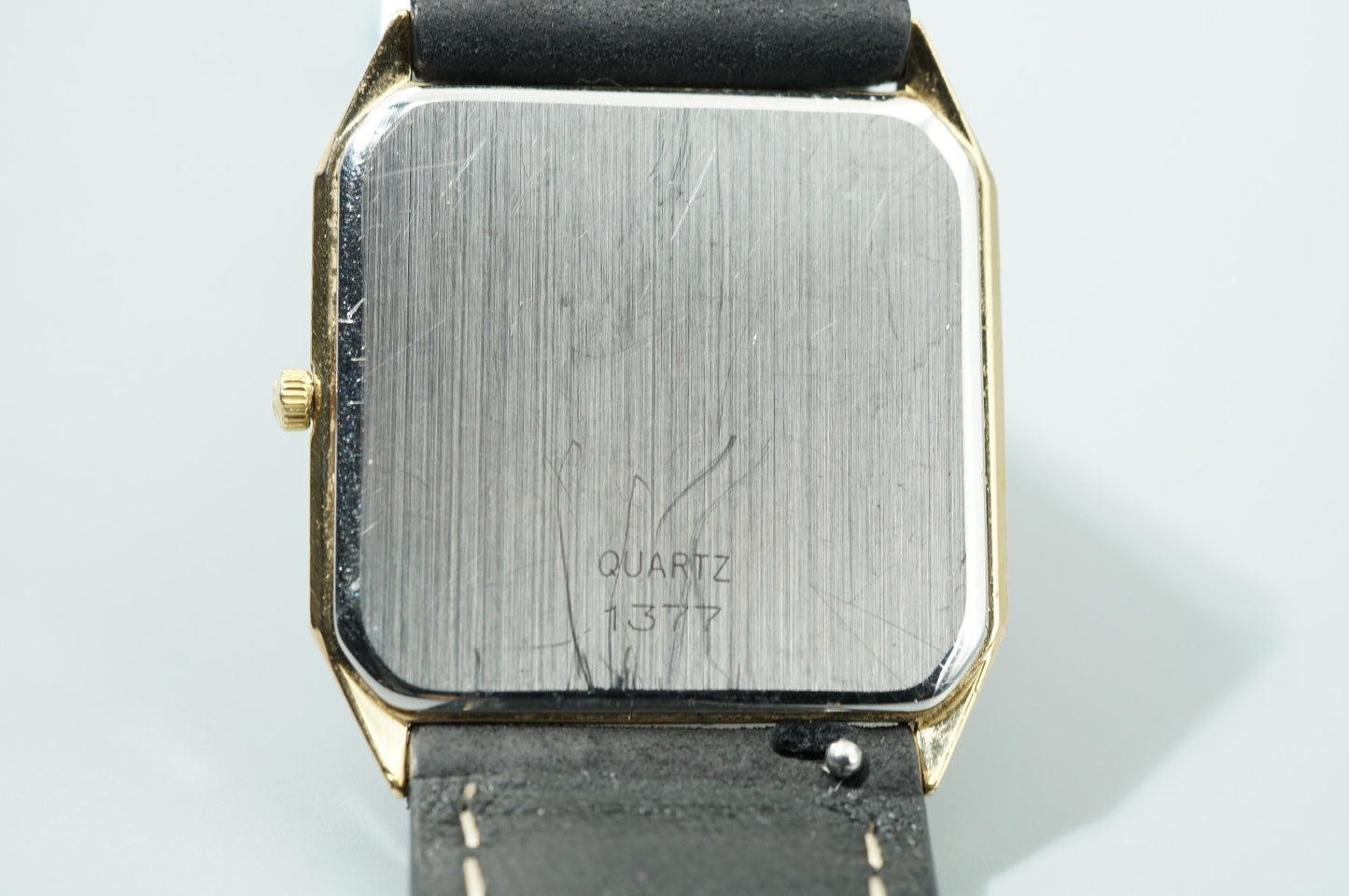 *NEAR MINT* Vintage 1986 OMEGA De Ville Cal.1377 Qz Gold Square 28mm Mens Watch