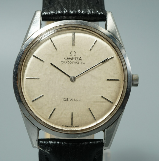 *Exc+3* Vintage 1973 OMEGA De Ville Cal.711 Automatic Cream Dial 34mm Mens Watch