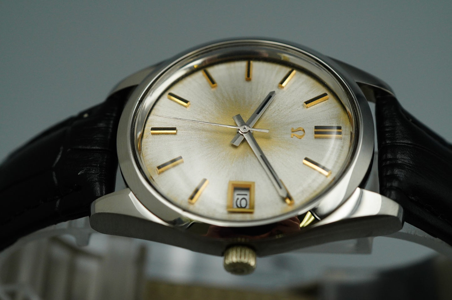 MINT 1970s OMEGA Cal.1011 Ref.168.0061 166.0172 Automatic Silver 35mm Mens Watch