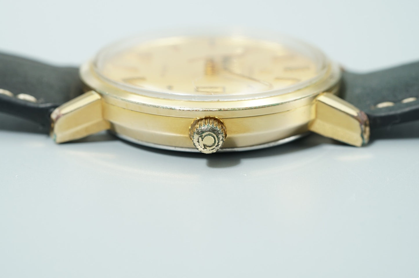 *N MINT* Vintage 1974 OMEGA De Ville Cal.1012 Automatic Gold 35mm Mens Watch