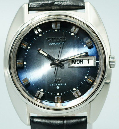 Serviced Vintage SEIKO Lord Matic 5606-7230 Automatic Blue Dial 35mm Mens Watch