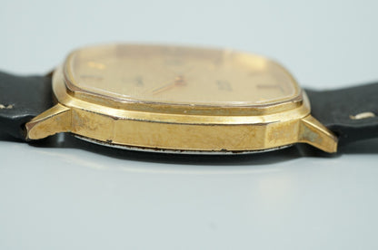 *Exc+4* Vintage 1970 OMEGA De Ville Cal.1332 Quartz Gold Octagon 31mm Mens Watch