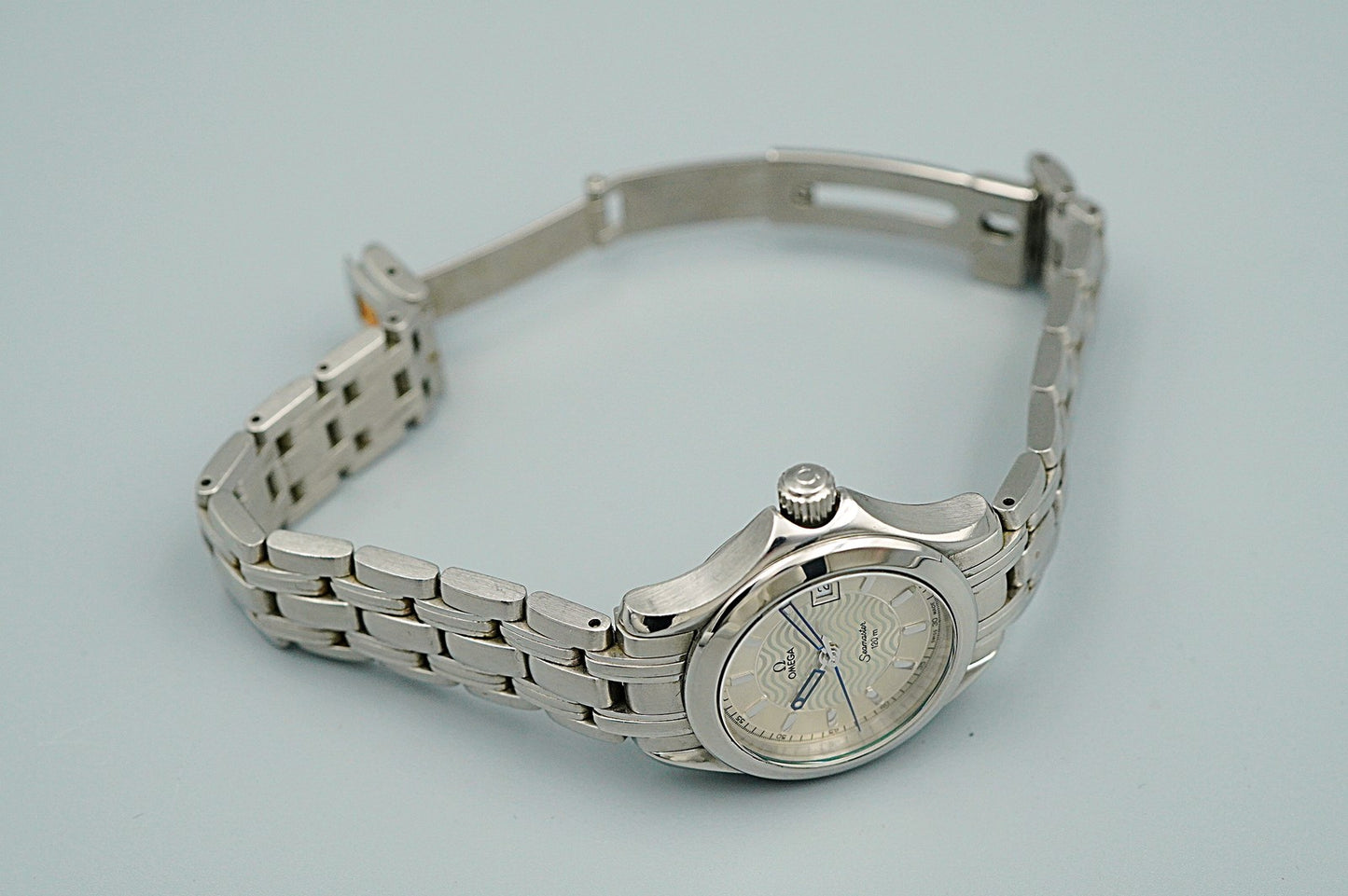 *Working for As-is* Vintage 1990s OMEGA Seamaster Cal.1424 Qz 27mm Women Watch