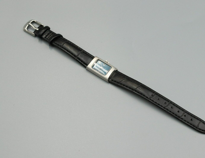 *N MINT* Vintage OMEGA De Ville Cal.485 Hand Winding Blue Dial Rectangle Watch