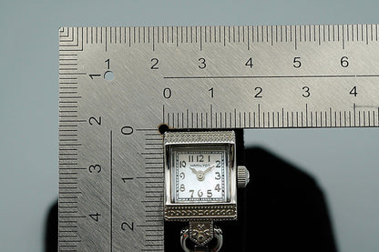 *MINT* HAMILTON  H312710 Quartz White Dial Rectangle 15 mm Women,Ladies Watch