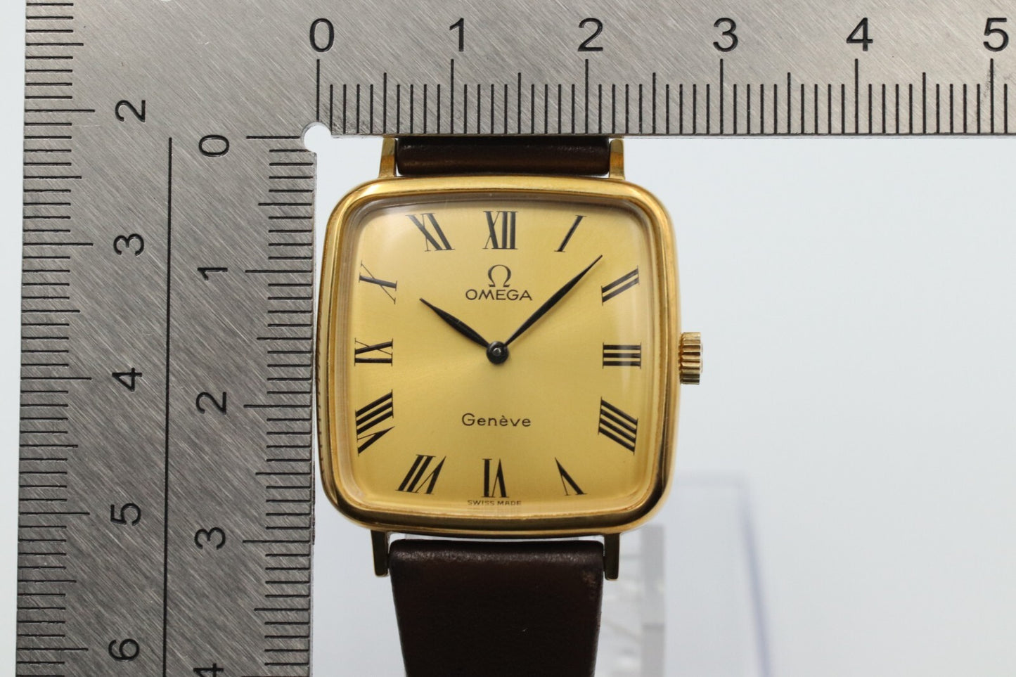 N MINT* Vintage OMEGA De Ville Cal.625 Hand Winding Gold Square Dial Women Watch