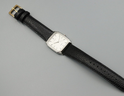 *N MINT* Vintage SEIKO SPIRIT 5E31-5B50 Quartz White Dial Rectangle Mens Watch