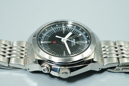 *N MINT* Vintage 1997 SEIKO HI-BEAT 4S12-0010 AT Black Round 37mm Mens Watch