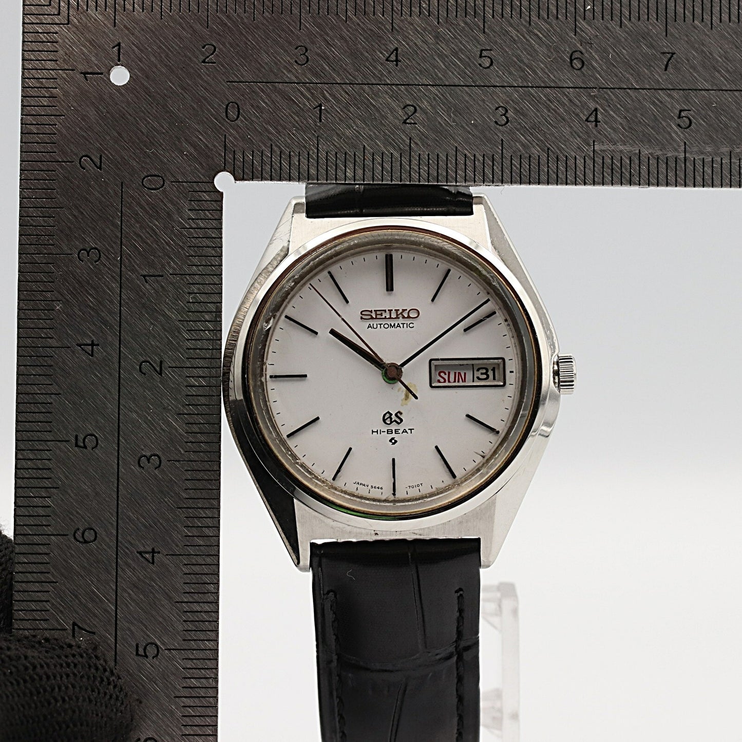 *Exc+4* Vintage 1975 SEIKO GRAND GS 5646-7010 Automatic White 36mm Mens Watch