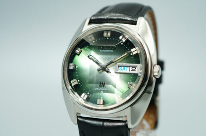 Serviced Vintage SEIKO Lord Matic 5606-7230 Automatic Green Dial 35mm Mens Watch