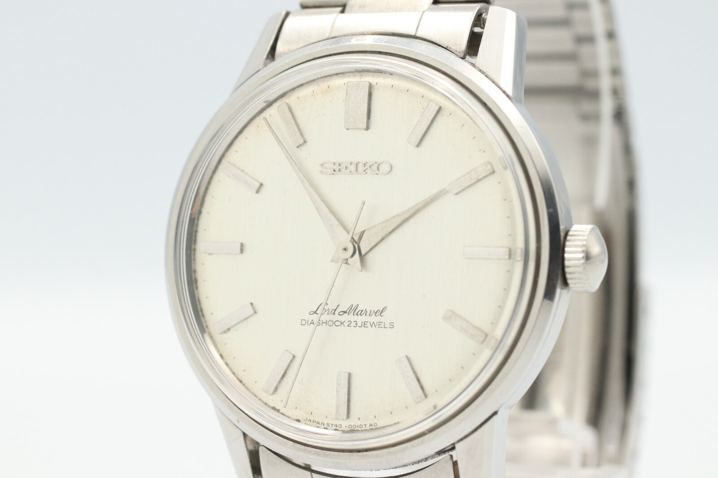 *N MINT* Vintage SEIKO Lord Marvel 5740-0010 Hand winding Silver Dial Mens Watch