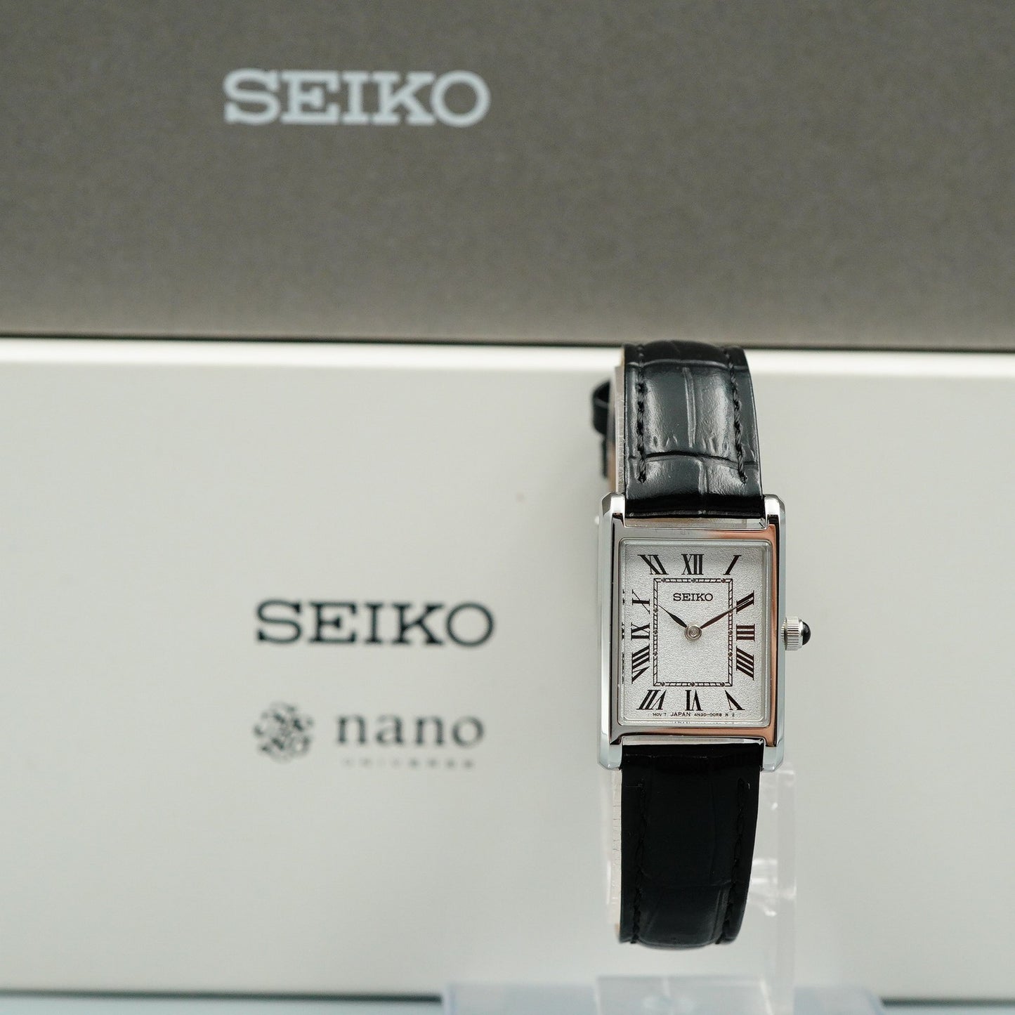 *MINT* Box & Paper SEIKO 4N30-00H0 Quartz Silver Dial Square 19mm Women Watch