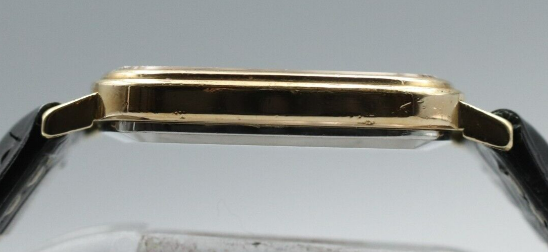 *Exc+5* Vintage OMEGA De Ville Cal.625 Hand Winding Gold Dial Square Mens Watch