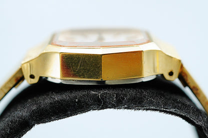 *Exc+5* Vintage 1974 SEIKO 11-4570 Hand Winding Silver Hexagon 19mm Women Watch