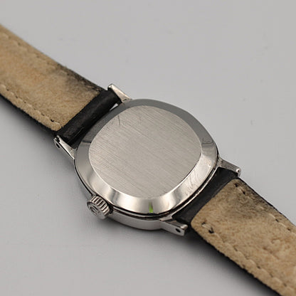 *NEAR MINT* Vintage 1980s OMEGA De Ville Hand Wind Black Square 22mm Women Watch