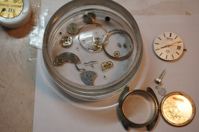 Serviced Vintage 1970 SEIKO KS HI-BEAT 4502-8010 Automatic White 37mm Mens Watch