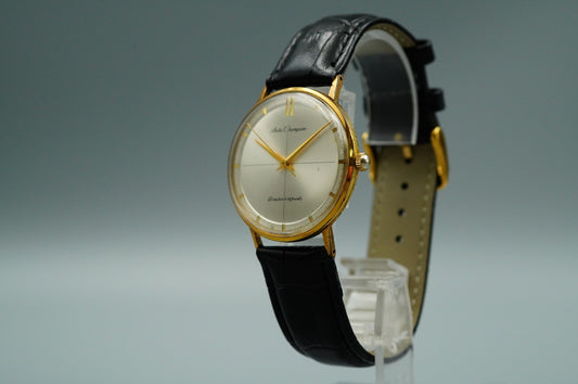 *Exc+5* Vintage SEIKO 15026E Hand Winding Silver Dial Round 35mm Mens Watch