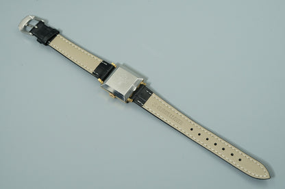 *Exc+5* Vintage SEIKO DIASHOCK 5292 Hand Wind Black Dial Square 22mm Women Watch