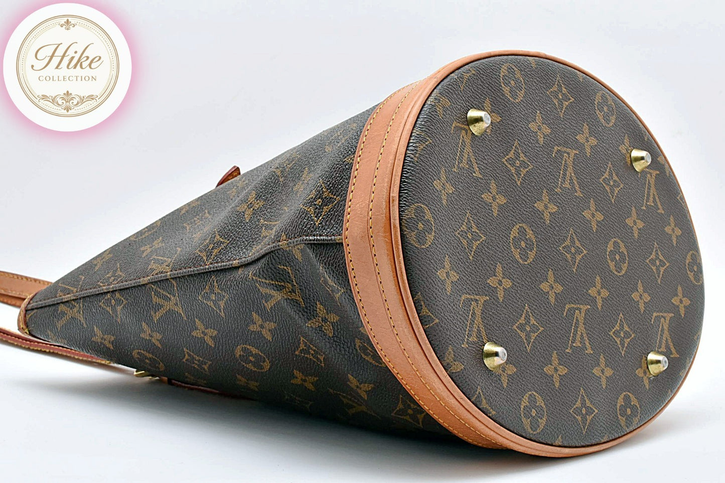 Louis Vuitton Bucket PM Monogram Brown Tote Shoulder Bag M42238 Auth *RANK AB*