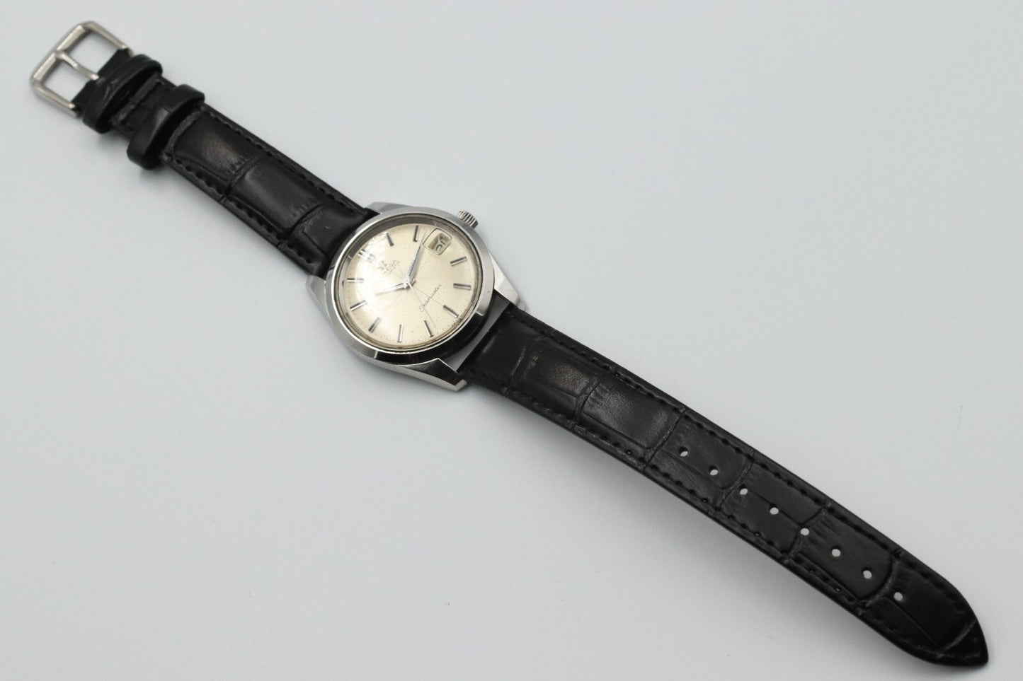 *Exc+5* Vintage OMEGA Seamaster 200m Cal.565 Hand Winding Silver Dial Mens Watch