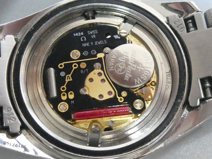 Exc+5 Vintage 1998 OMEGA Seamaster Aqua Terra Cal.1424 Qz Black 29mm Women Watch