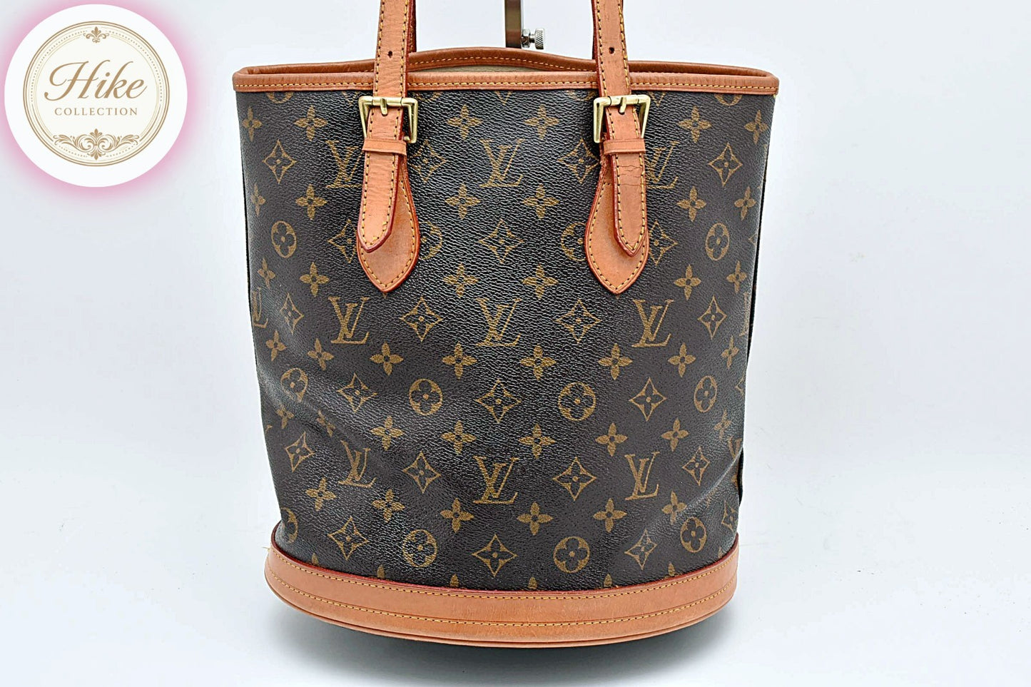 Louis Vuitton Bucket PM Monogram Brown Tote Shoulder Bag M42238 Auth *RANK AB*