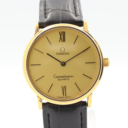 *Exc+5* Vintage 1979 OMEGA Constellation Cal.1330 Qz Gold Round 33mm Mens Watch