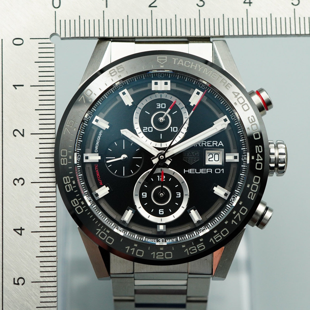 *N MINT Box & Paper* TAG HEUER Carrera CAR201Z Automatic Black 44mm Mens Watch